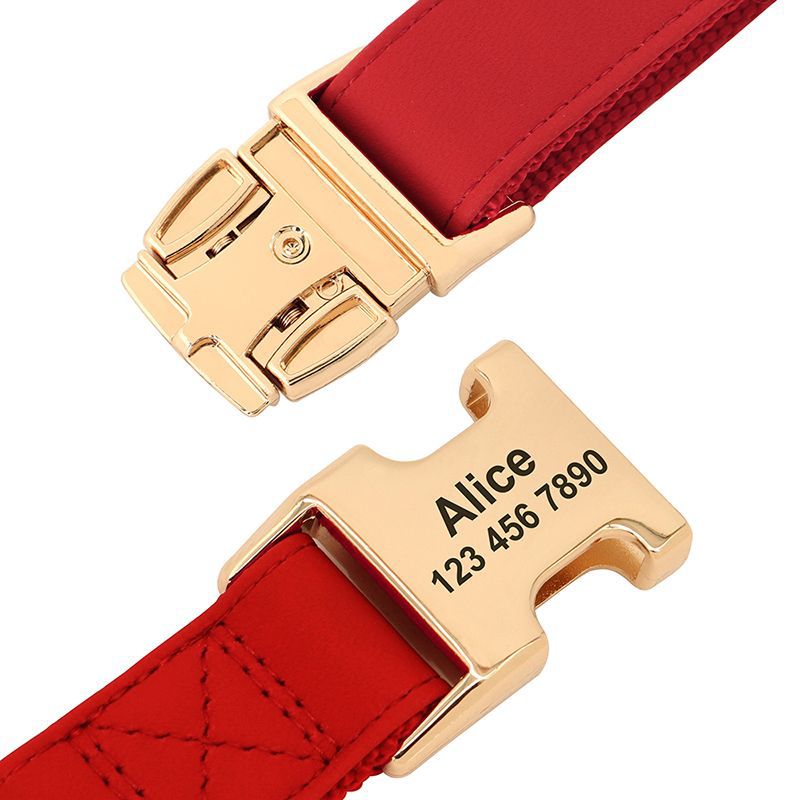 KFX-4043069 Corgi Method Adjustable Dog Collar in PU/Nylon with Alloy Fasteners
