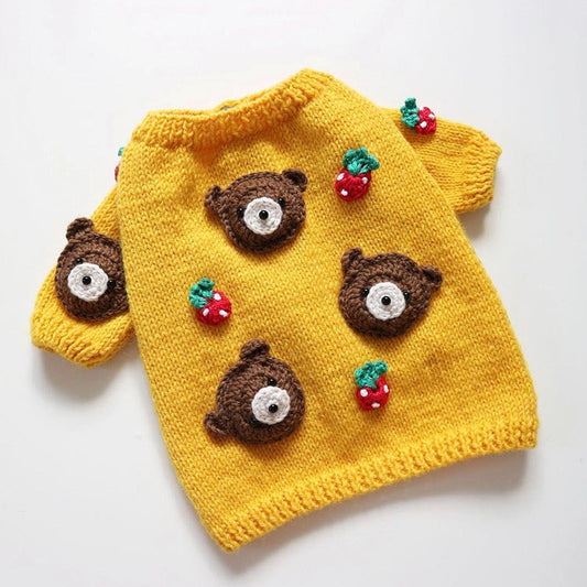 KFX-4044989 Cozy Short Pet Sweaters for Autumn and Winter - Unisex Dog Clothing in Fun Styles