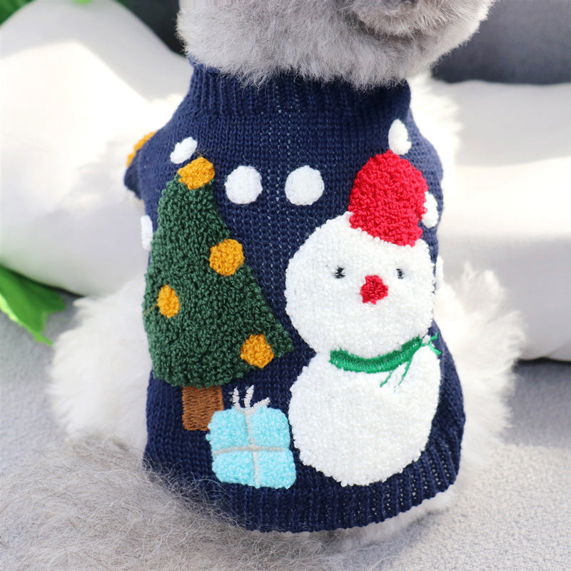 KFX-4044989 Cozy Short Pet Sweaters for Autumn and Winter - Unisex Dog Clothing in Fun Styles