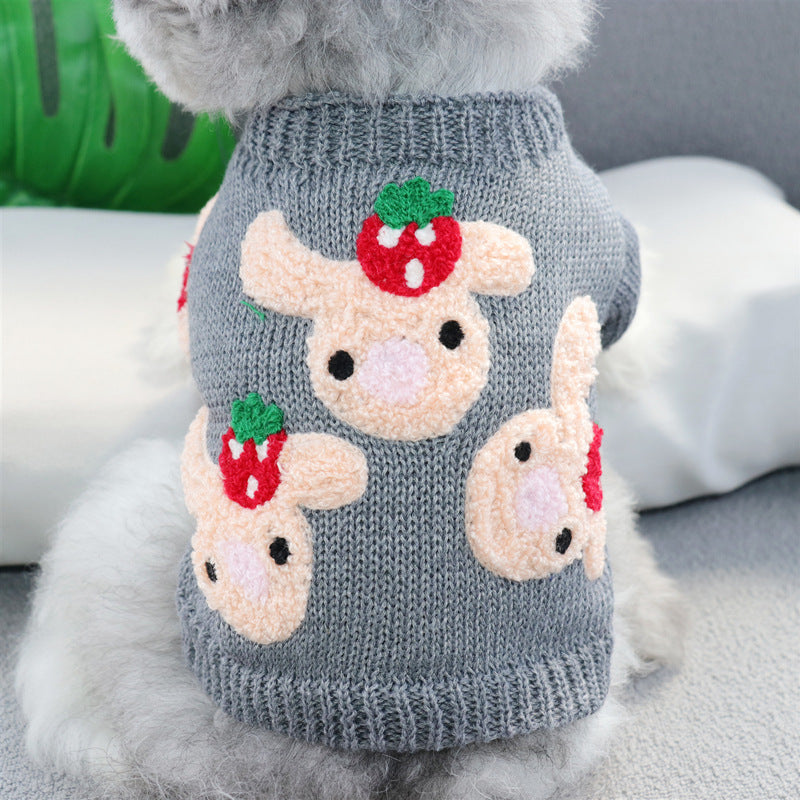 KFX-4044989 Cozy Short Pet Sweaters for Autumn and Winter - Unisex Dog Clothing in Fun Styles