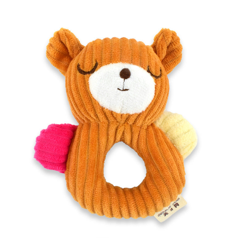 KFX-4046653 Plush Cartoon Puzzle Pet Toys: Rabbit, Bear, and Cow Soft Dolls