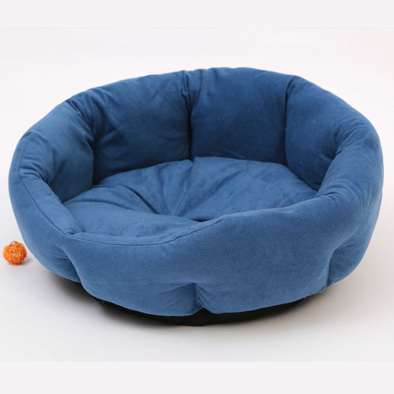 KFX-4047037 Cozy Pet Nest for Dogs in Red, Blue, Khaki – Soft Cloth, 50x15cm
