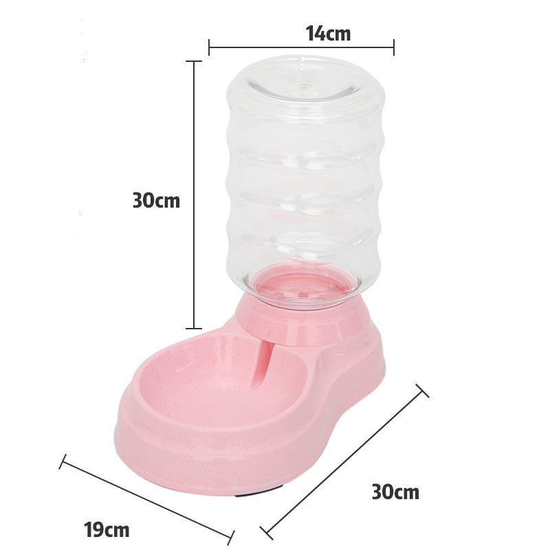 KFX-4047165 Automatic Pet Water Dispenser with 1.8L Capacity for Dogs and Cats - Double Layer Feeding Bowl in Pink and Blue