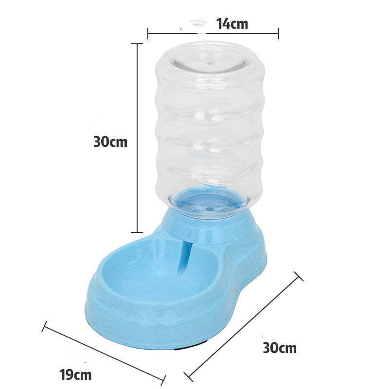 KFX-4047165 Automatic Pet Water Dispenser with 1.8L Capacity for Dogs and Cats - Double Layer Feeding Bowl in Pink and Blue