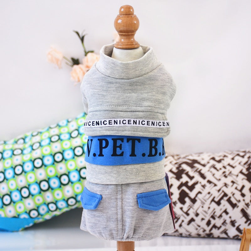 KFX-4047549 Casual Cotton One-Piece Clothing for Pets with Four Legs
