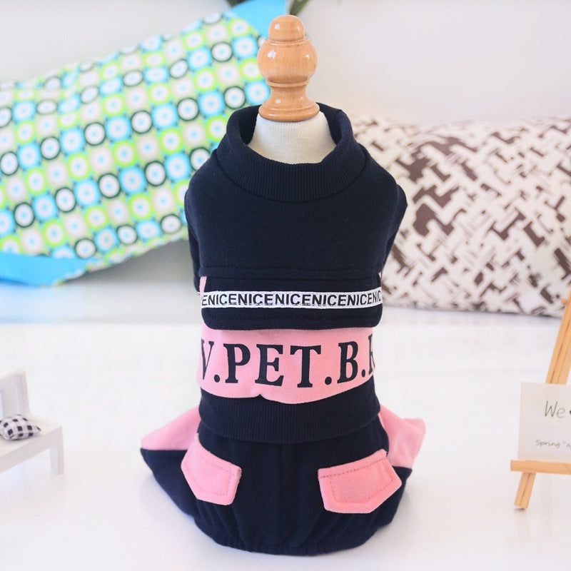KFX-4047549 Casual Cotton One-Piece Clothing for Pets with Four Legs