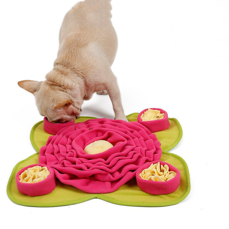 KFX-4047805 Dolemi Dog Sniffing Mat Toy for Training - Soft Polar Fleece, Grass Green, 48x48CM, 340g