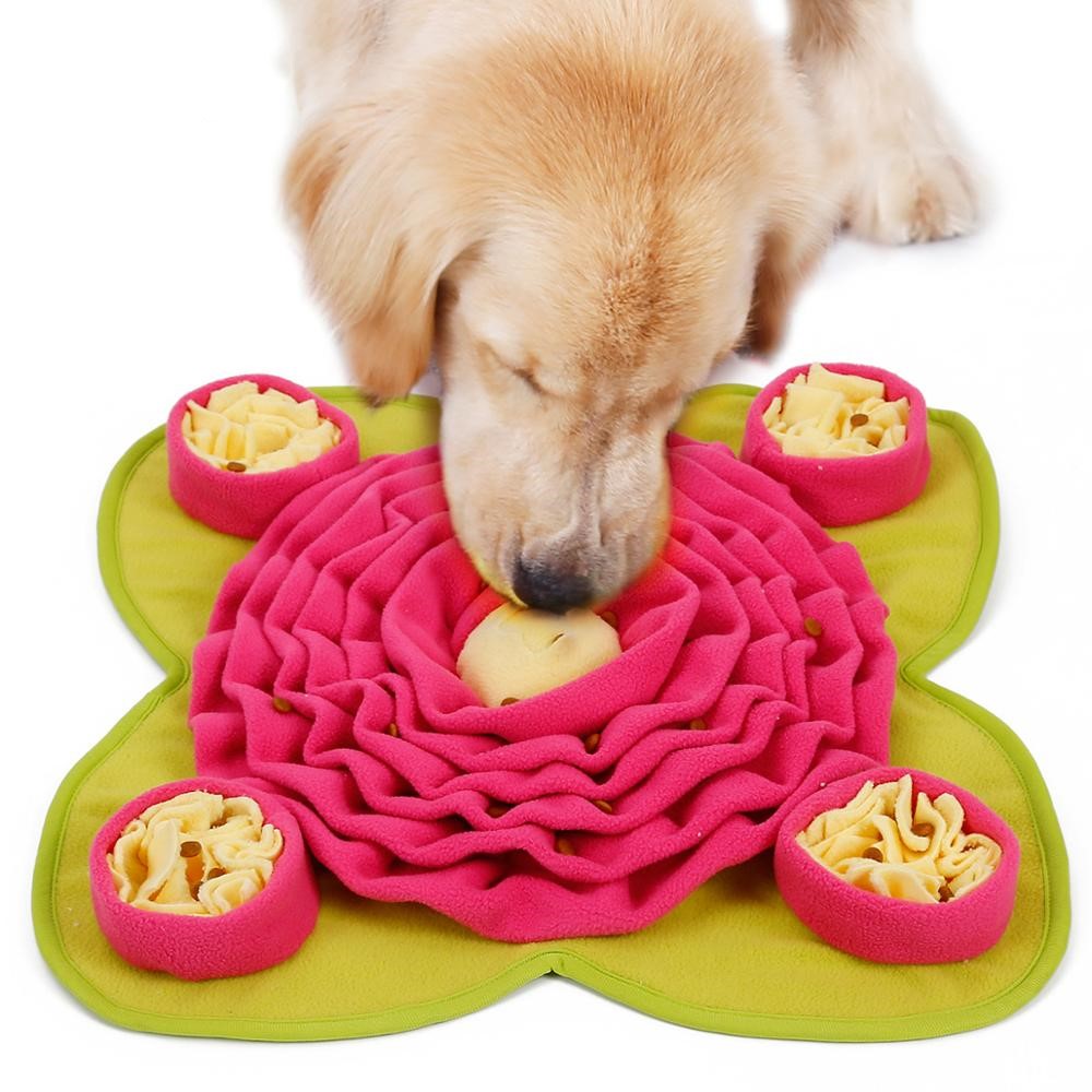 KFX-4047805 Dolemi Dog Sniffing Mat Toy for Training - Soft Polar Fleece, Grass Green, 48x48CM, 340g