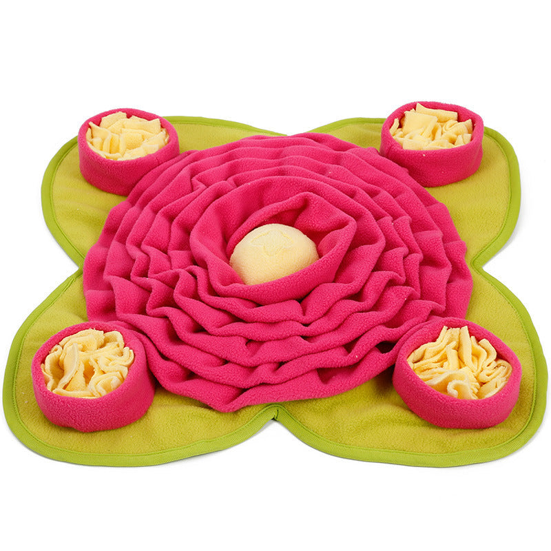 KFX-4047805 Dolemi Dog Sniffing Mat Toy for Training - Soft Polar Fleece, Grass Green, 48x48CM, 340g