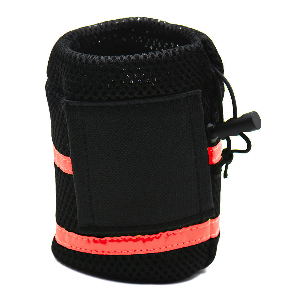 KFX-4052541 Reflective Orange Nylon Pet Traction Set with Adjustable Rope Length 125-210cm and Waist 78-110cm