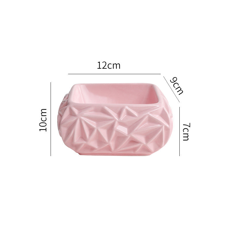 KFX-4052925 Ceramic Tall Cat Bowl - 300ml Capacity for Cats and Small Pets, Perfect Gift for Couples and Friends