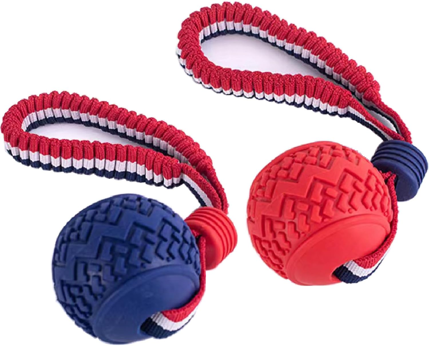 KFX-4054205 Durable Dog Ball Toy with Rope for Medium and Small Dogs - Non-Toxic and Ideal for Chewing and Tug-of-War