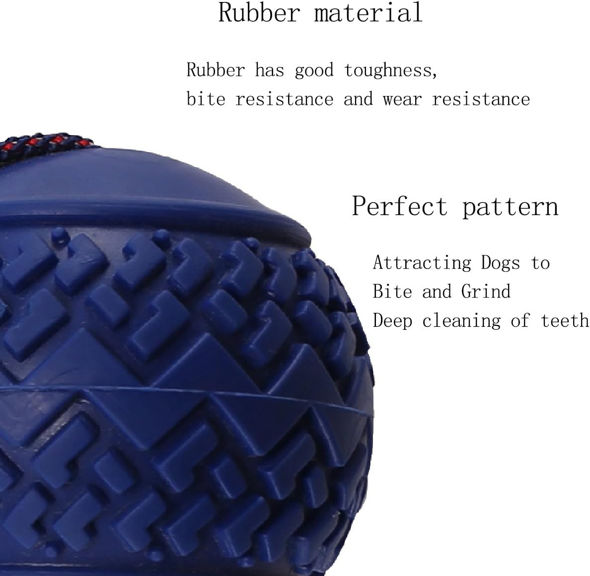 KFX-4054205 Durable Dog Ball Toy with Rope for Medium and Small Dogs - Non-Toxic and Ideal for Chewing and Tug-of-War