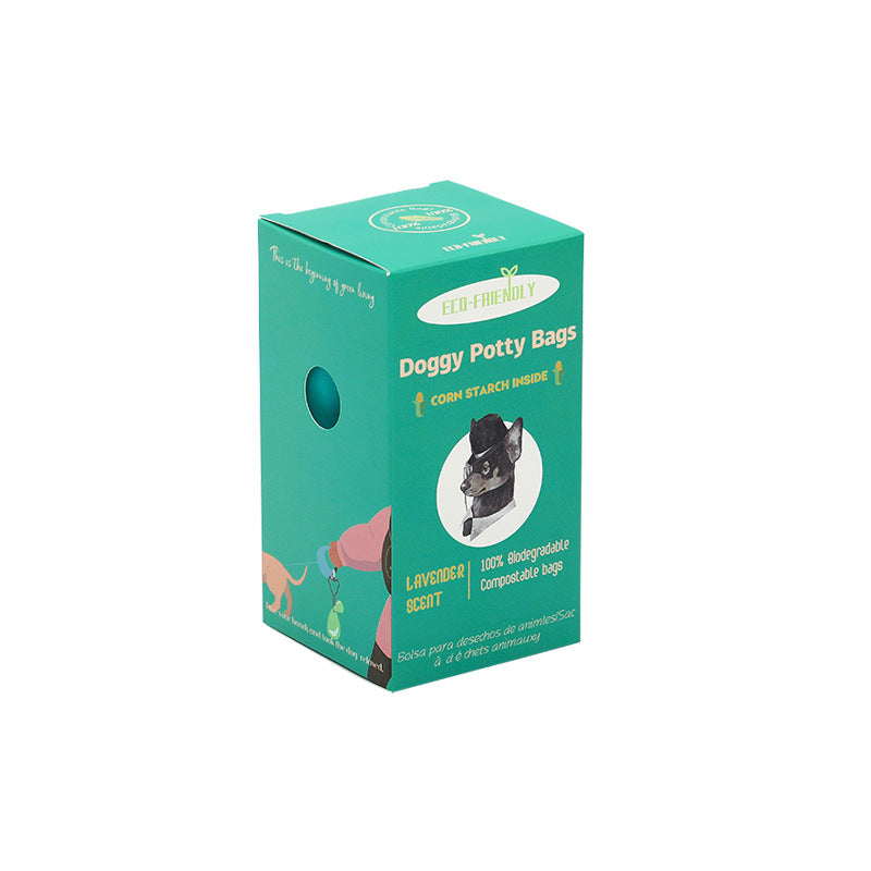 KFX-4054973 Fully Degradable Corn Starch PLA Portable Pet Trash Bags - Thick, Eco-Friendly Design