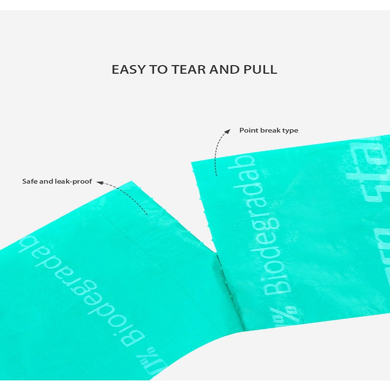 KFX-4054973 Fully Degradable Corn Starch PLA Portable Pet Trash Bags - Thick, Eco-Friendly Design