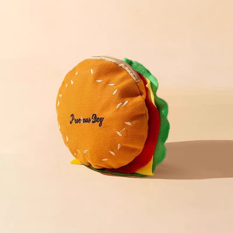 KFX-4058301 Cute Burger and Fries Drawstring Backpack with Hand Rope for Dogs