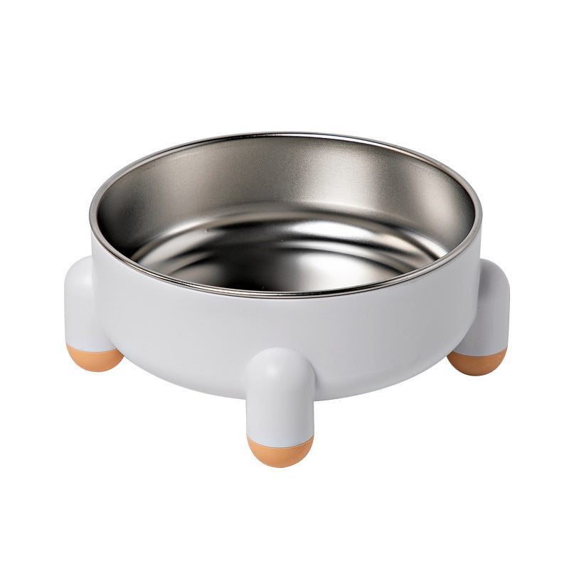 KFX-4059965 Stainless Steel Non-Slip Pet Bowl for Dogs and Cats with High Foot Design