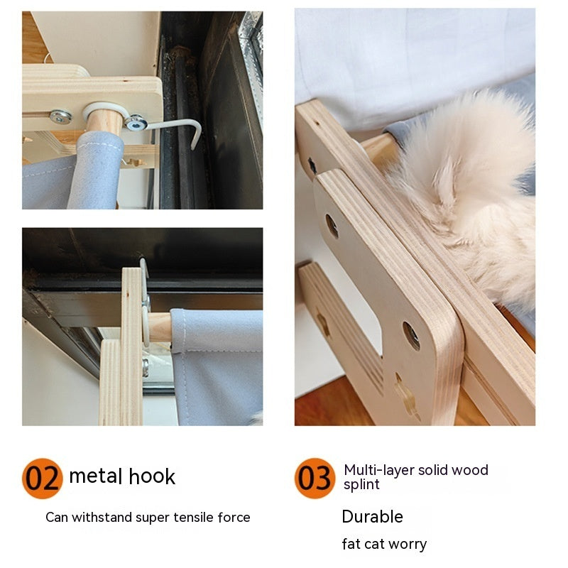 KFX-4060093 Cozy Universal Winter Cat Hammock for Window Edge - Multiple Colors Available