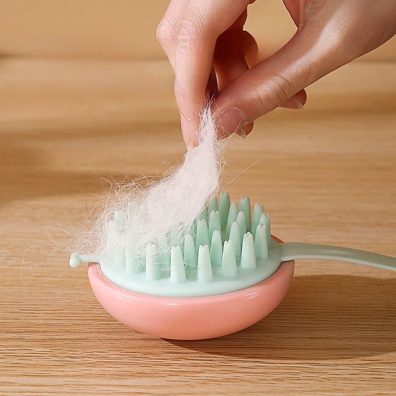 KFX-4060349 Silicone Massage Bath Brush for Cats and Dogs - Wet and Dry Pet Cleaning Tool