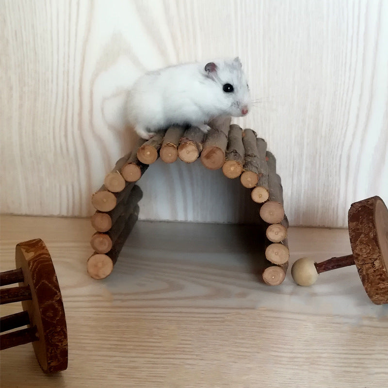 KFX-4063293 Hamster Escape Tunnel Made of Dried Apple Wood - Customizable Sizes Available