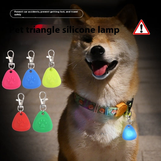 KFX-4063933 Silicone Triangle Pendant Light for Pets - Colorful Seasonal Ornament for All Occasions