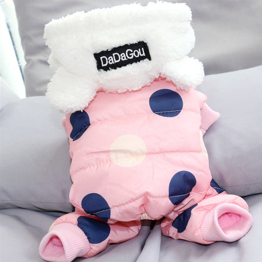 KFX-4064829 Pet Thick Warm Cotton Coat for Autumn and Winter – Multiple Sizes and Colors Available
