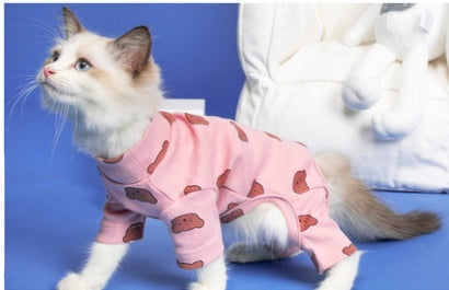KFX-4068413 Casual Cat Clothing for British Shorthair - Anti-Hair Shed Four-Legged Outfit in Various Colors