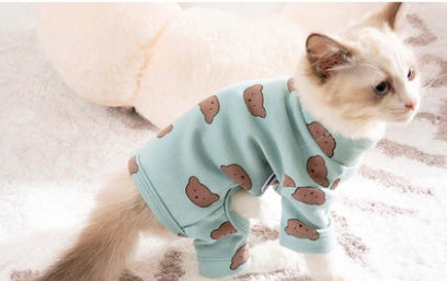 KFX-4068413 Casual Cat Clothing for British Shorthair - Anti-Hair Shed Four-Legged Outfit in Various Colors