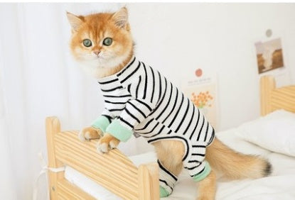 KFX-4068413 Casual Cat Clothing for British Shorthair - Anti-Hair Shed Four-Legged Outfit in Various Colors