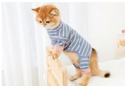 KFX-4068413 Casual Cat Clothing for British Shorthair - Anti-Hair Shed Four-Legged Outfit in Various Colors
