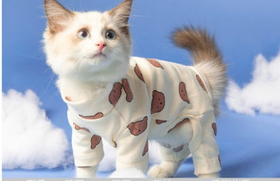KFX-4068413 Casual Cat Clothing for British Shorthair - Anti-Hair Shed Four-Legged Outfit in Various Colors