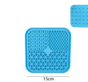 KFX-4069821 Silicone Dog Licking Pad for Interactive Play and Slow Feeding, 15cm x 15cm or 20cm x 20cm