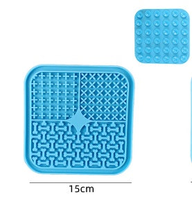 KFX-4069821 Silicone Dog Licking Pad for Interactive Play and Slow Feeding, 15cm x 15cm or 20cm x 20cm