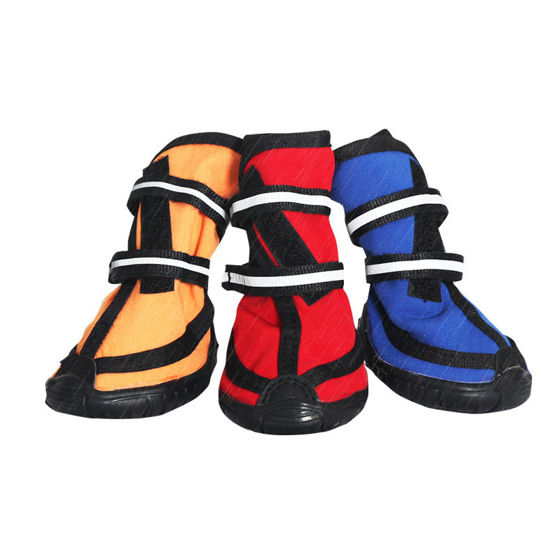 KFX-4070845 Waterproof Non-Slip Dog Shoes with Double Straps for Jogging and Running - Various Sizes and Colors Available