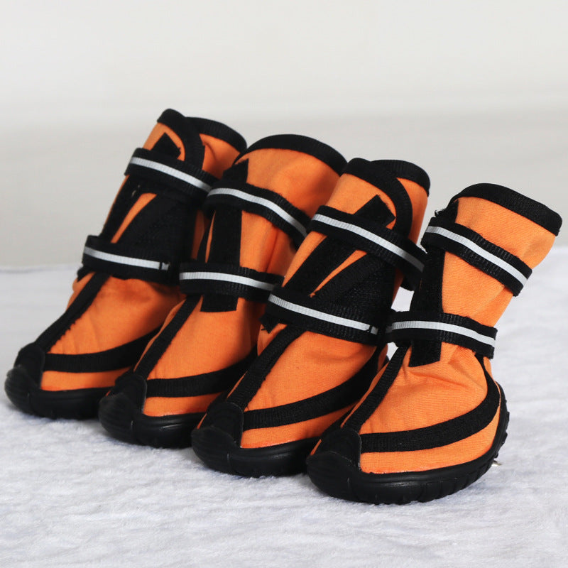 KFX-4070845 Waterproof Non-Slip Dog Shoes with Double Straps for Jogging and Running - Various Sizes and Colors Available