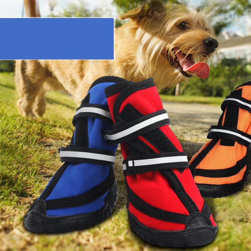 KFX-4070845 Waterproof Non-Slip Dog Shoes with Double Straps for Jogging and Running - Various Sizes and Colors Available