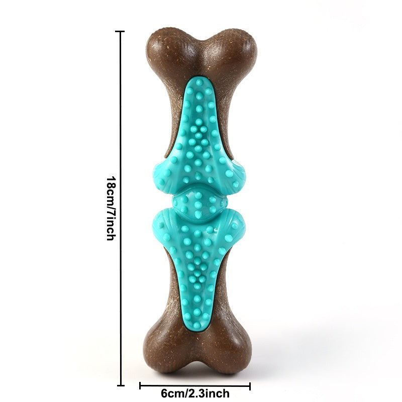 KFX-4071485 Durable Rubber Bone Chew Toy for Large Dogs, Ideal for Aggressive Chewers and Teething Support