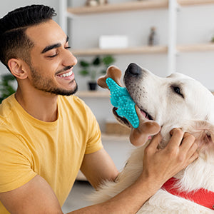 KFX-4071485 Durable Rubber Bone Chew Toy for Large Dogs, Ideal for Aggressive Chewers and Teething Support