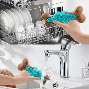 KFX-4071485 Durable Rubber Bone Chew Toy for Large Dogs, Ideal for Aggressive Chewers and Teething Support