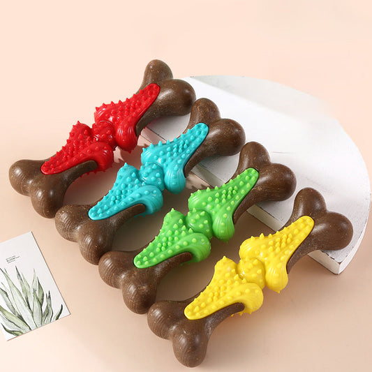 KFX-4071485 Durable Rubber Bone Chew Toy for Large Dogs, Ideal for Aggressive Chewers and Teething Support