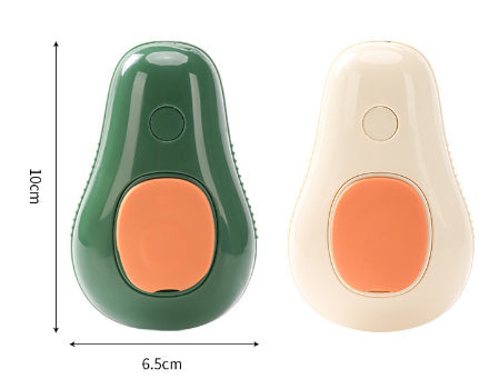 KFX-4071869 Electric Self-Cleaning Steam Grooming Brush for Cats and Dogs with Massage Feature in Avocado Design
