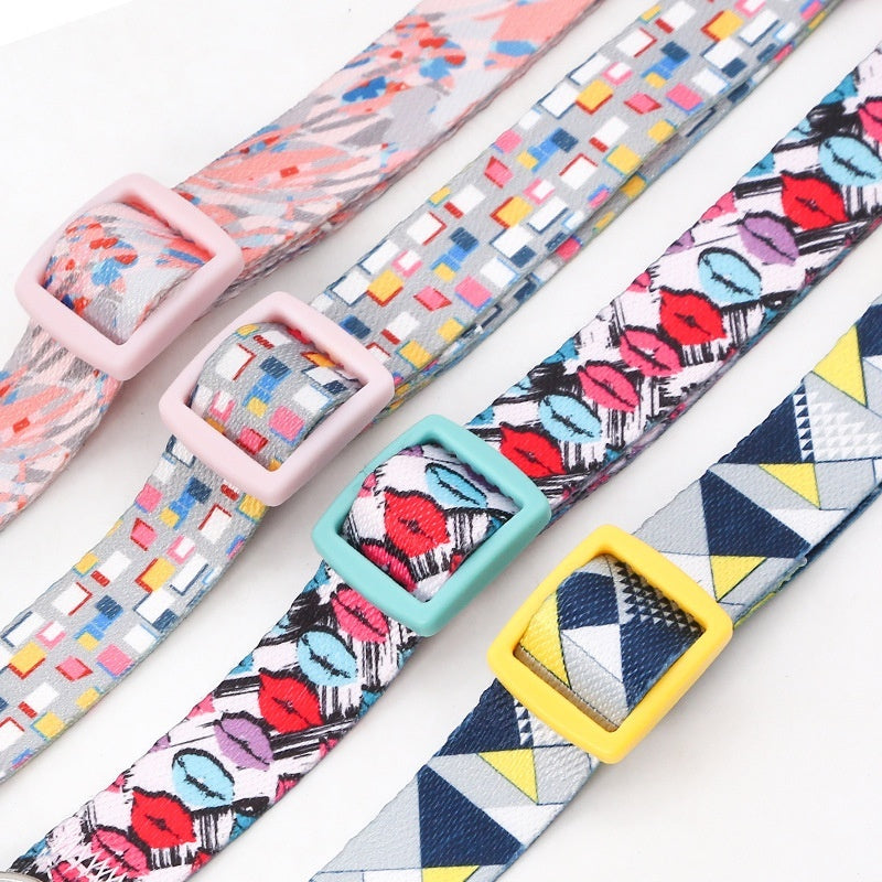 KFX-4071997 Latex Neck Protection Dog Collar - Bite-Proof Nylon Collar for Medium to Large Dogs, Stylish Patterns for All Seasons