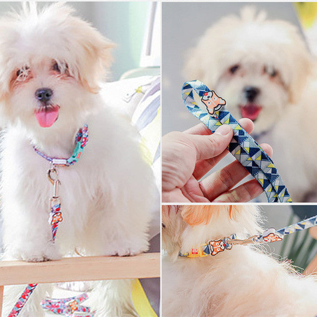 KFX-4071997 Latex Neck Protection Dog Collar - Bite-Proof Nylon Collar for Medium to Large Dogs, Stylish Patterns for All Seasons
