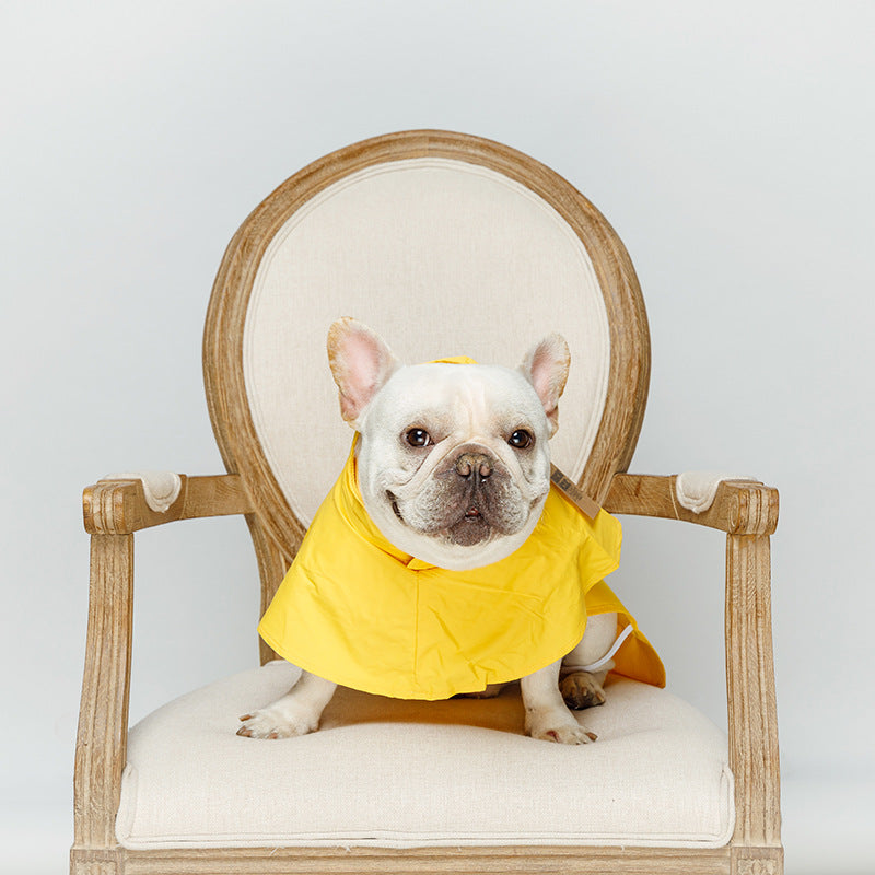 KFX-4072381 Waterproof Reflective Pet Dog Raincoat - Available in Yellow & Gray, Multiple Sizes