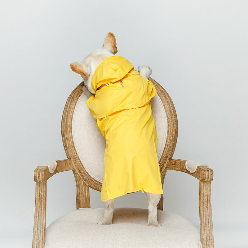 KFX-4072381 Waterproof Reflective Pet Dog Raincoat - Available in Yellow & Gray, Multiple Sizes