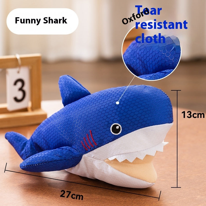 KFX-4072637 Bite-Resistant Molar Dog Toy Set – Funny Shark, Sleeping Goose & More