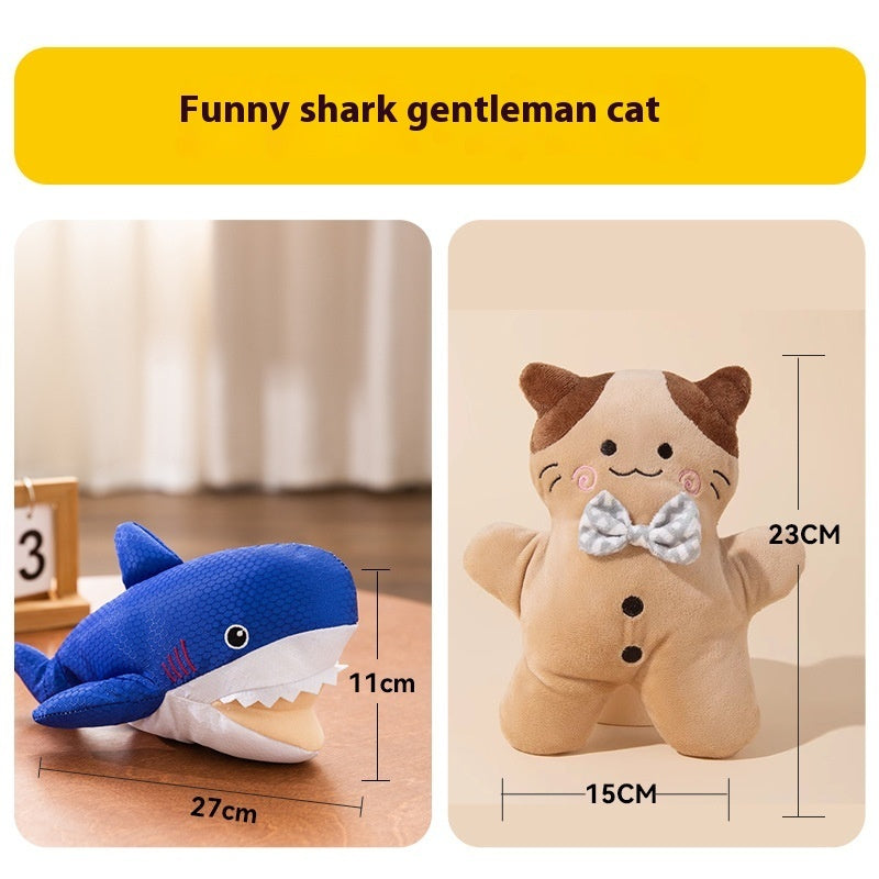 KFX-4072637 Bite-Resistant Molar Dog Toy Set – Funny Shark, Sleeping Goose & More