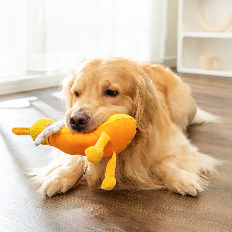 KFX-4072637 Bite-Resistant Molar Dog Toy Set – Funny Shark, Sleeping Goose & More