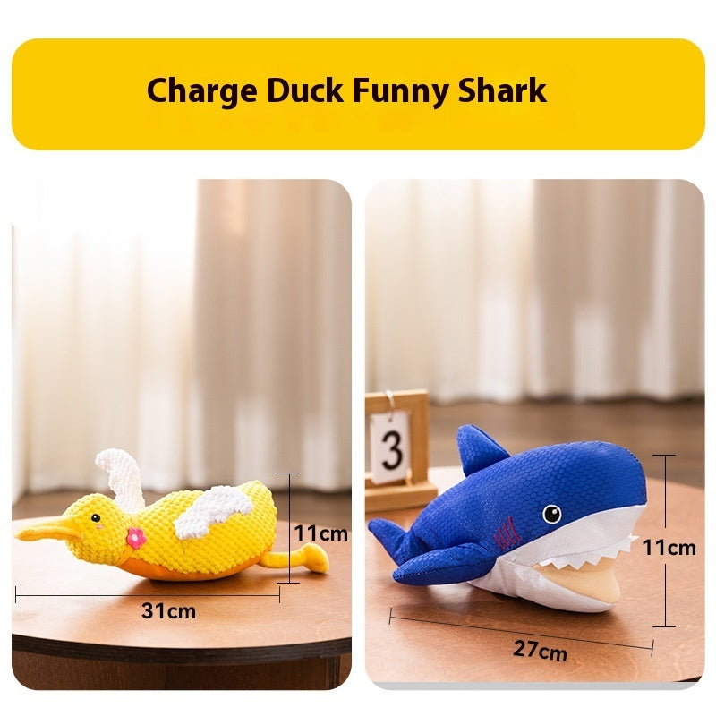 KFX-4072637 Bite-Resistant Molar Dog Toy Set – Funny Shark, Sleeping Goose & More