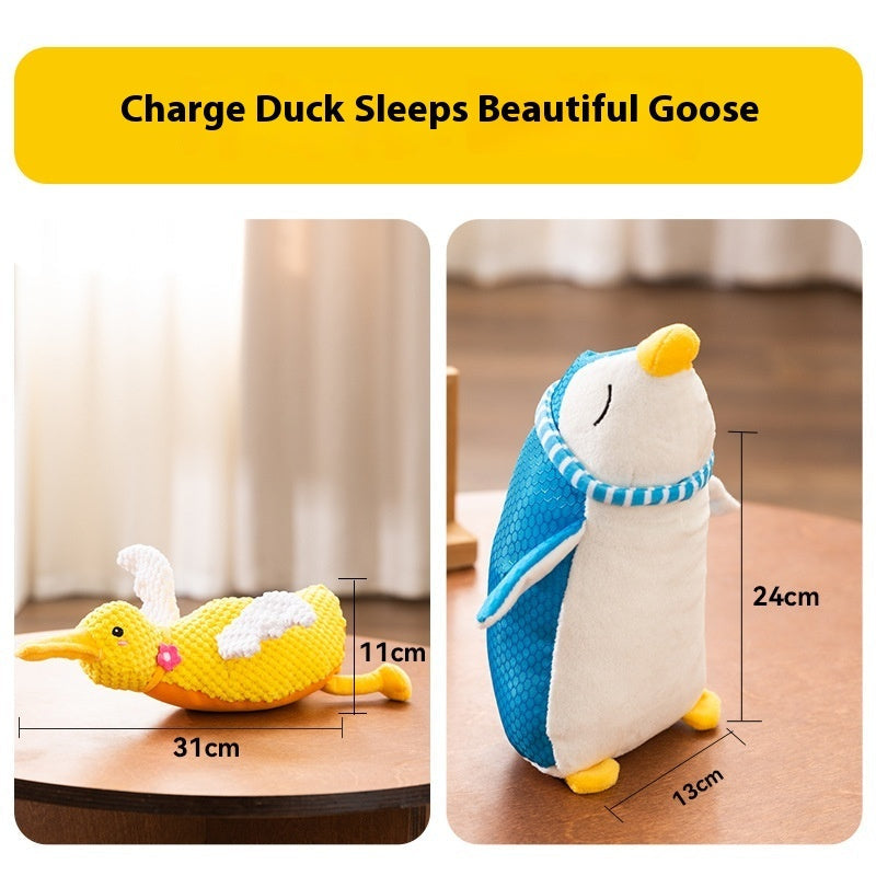 KFX-4072637 Bite-Resistant Molar Dog Toy Set – Funny Shark, Sleeping Goose & More
